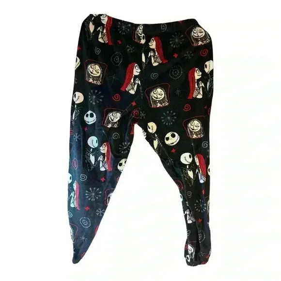 DISNEY The Nightmare Before Christmas Pajama Set pants, shirt Sz L 12-14 jogger - Picture 3 of 9